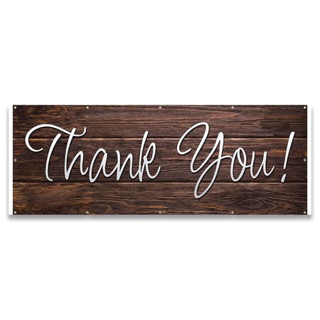 Signmission Thank You! Banner Concession Stand Food Truck Single Sided B-120-30167